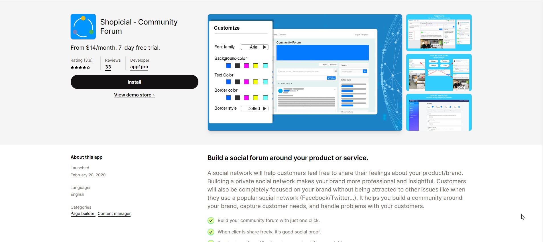 Shopicial ‑ Community Forum by app1pro